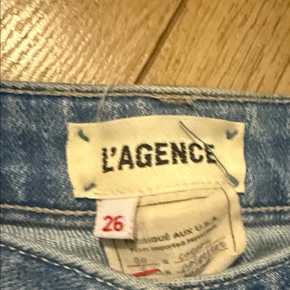 L’Agence Light Blue Denim Shorts - Picture 3 of 7